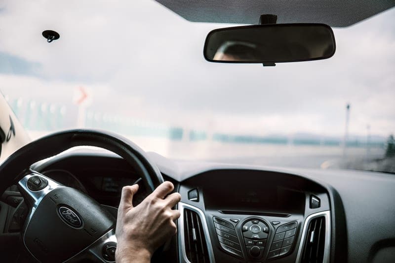 A mirror view inside a car — category photo, not this specific model